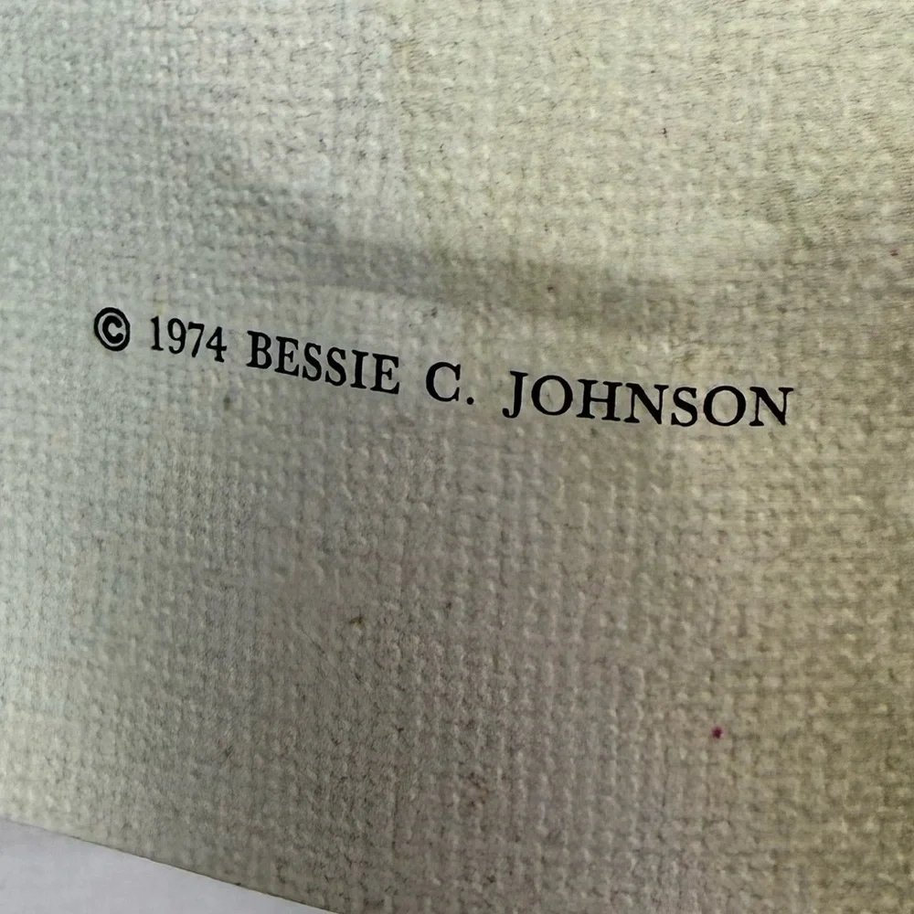Charming 1974 Bessie C. Johnson Little Girl Lithograph Print Wall Art 15 x 30